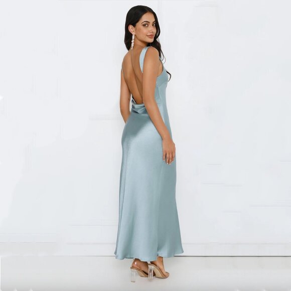 Hello Molly Classy Entrance Satin Slip Maxi Dress - Picture 2 of 5